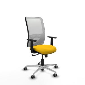 Zulema sincro malla blanca bali amarillo brazos 1D base aluminio ruedas 65mm engomadas