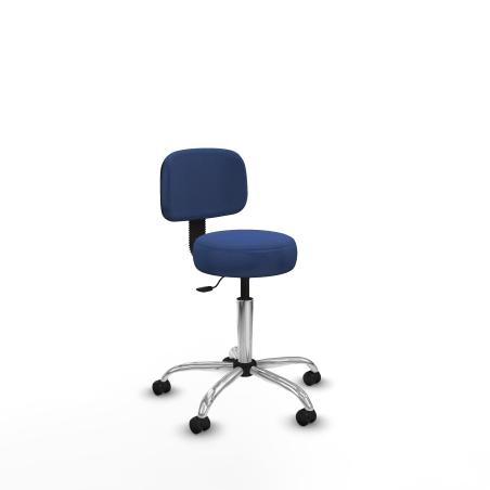 Silla Llanos giratorio bali azul marino base cromada 600 ruedas engomadas 50