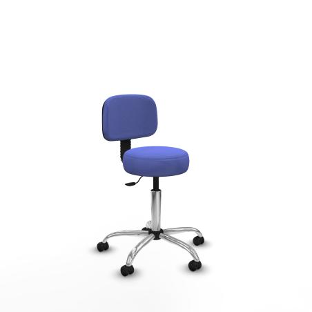 Silla Llanos giratorio bali azul claro base cromada 600 ruedas engomadas 50