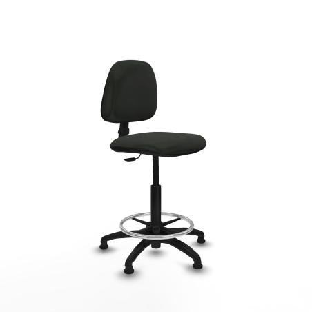 Taburete Isso CP bali negro sin brazos base poliamida topes