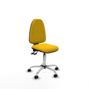 Aına AS bali amarillo sin brazos base cromada ruedas nailon 50mm