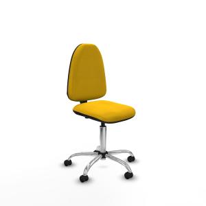 Aına CP bali amarillo sin brazos base cromada ruedas engomadas 50mm
