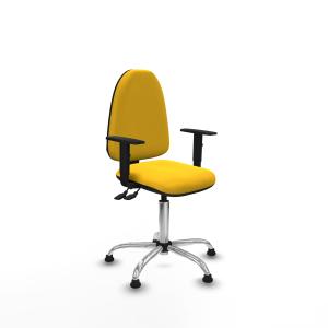 Aına CPDM similpiel amarillo brazos 1D base cromada topes