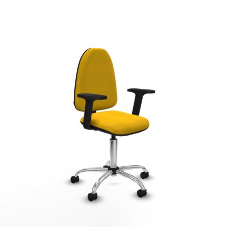 Aına CP bali amarillo brazos 2D base cromada ruedas nailon 50mm
