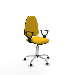 Aına CP bali amarillo brazos fijos base cromada topes