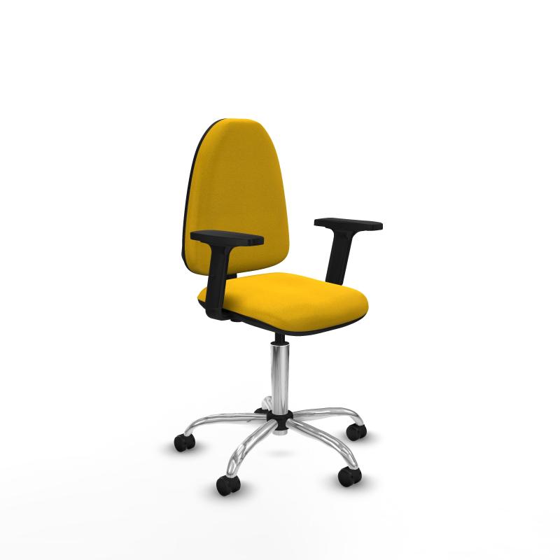 Aına CP bali amarillo brazos 2D base cromada ruedas engomadas 50mm