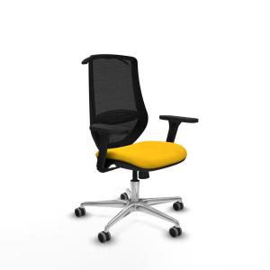 Mardos sincro bali amarillo brazos 3D base aluminio ruedas 65mm engomadas perchero