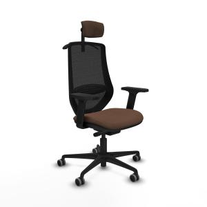 Mardos traslack bali marrón oscuro brazos 2D base nailon ruedas 65mm engomadas cabecero 2D perchero