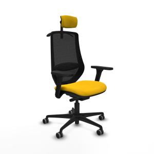 Mardos traslack bali amarillo brazos 3D base nailon ruedas 65mm engomadas cabecero 2D perchero