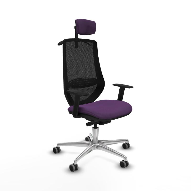 Mardos traslack bali morado brazos 1D base aluminio ruedas 65mm engomadas cabecero 2D perchero
