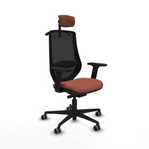 Mardos traslack bali marrón brazos 2D base nailon ruedas 65mm engomadas cabecero 2D perchero