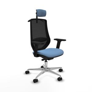 Mardos traslack bali azul cielo brazos 2D base aluminio ruedas 65mm nailon cabecero 2D perchero