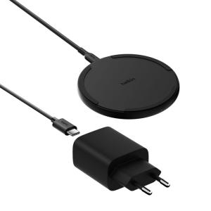 WIA012kqBK Smartphone Negro Corriente alterna Cargador inalámbrico Carga rápida Interior