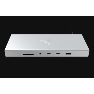 USB 4 Dock USB Tipo C 10000 Mbit/s Plata