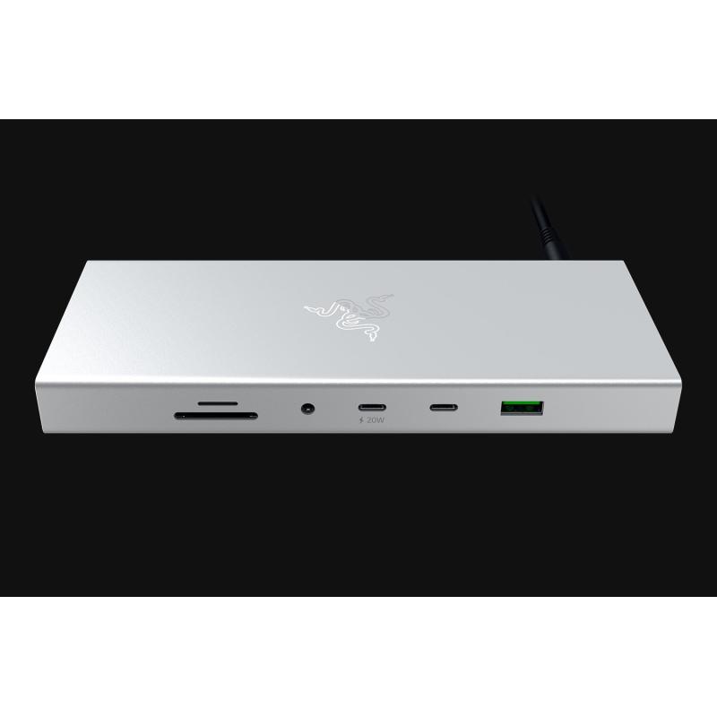 USB 4 Dock USB Tipo C 10000 Mbit/s Plata