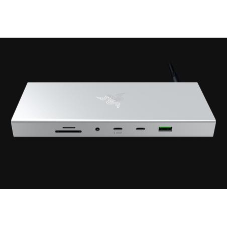 USB 4 Dock USB Tipo C 10000 Mbit/s Plata
