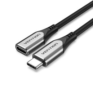 Cable Alargador USB 3.1 Tipo-C TABHF/ USB Tipo-C Macho - USB Tipo-C Hembra/ 1m/ Gris