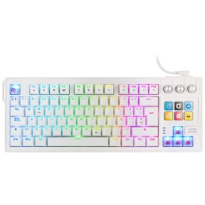 Mars Gaming MKMASTERW teclado Juego USB Español, Francés, Portugués Blanco