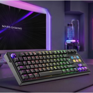 Mars Gaming MKMASTER teclado Juego USB Español, Francés, Portugués Negro