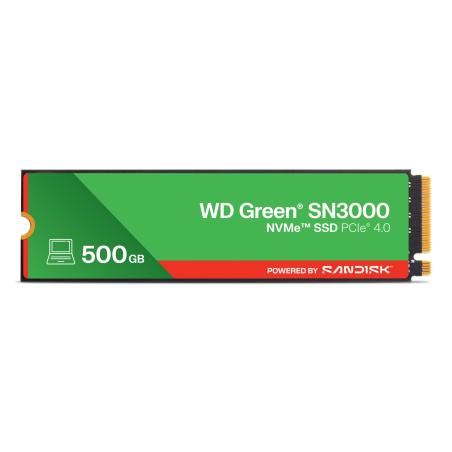 Green WD SN3000 NVMe 500 GB M.2 PCI Express 4.0 QLC 3D NAND