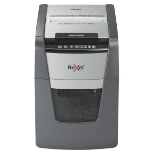Rexel Optimum Auto+ 100M triturador de papel Microcorte 55 dB 22 cm Negro, Gris
