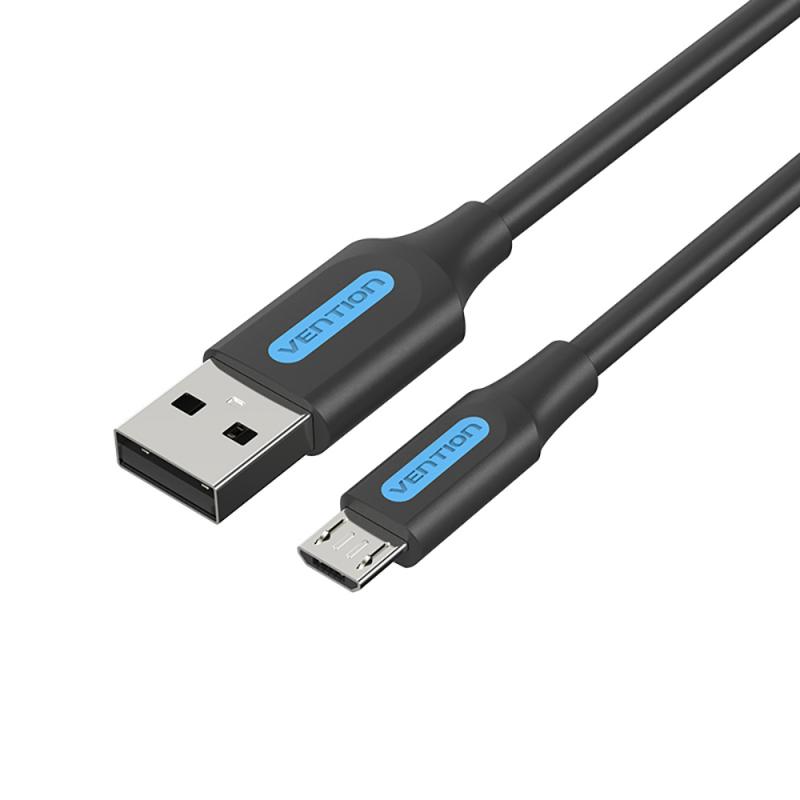Cable USB 2.0 3A COLBH/ USB Macho - MicroUSB Macho/ 2m/ Negro