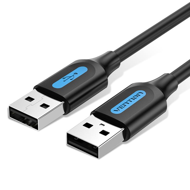 Cable USB 2.0 COJBG/ USB Macho - USB Macho/ 2m/ Negro