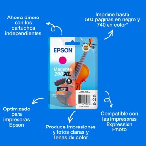 Epson Pack individual de tinta Claria Photo HD 250XL Violin magenta