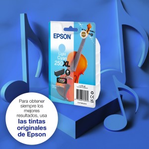 Epson Pack individual de tinta Claria Photo HD 250XL Violin cian claro