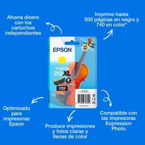 Epson Tinta individual Claria Photo HD 250XL Violin amarillo