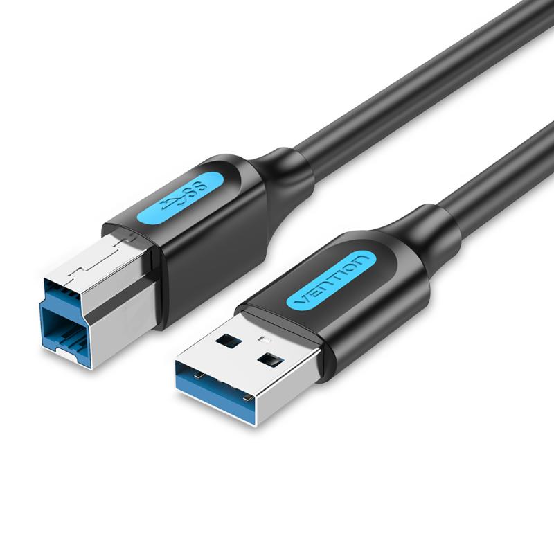 Cable USB 3.0 Impresora COOBI/ USB Tipo-B Macho - USB Macho/ 3m/ Negro