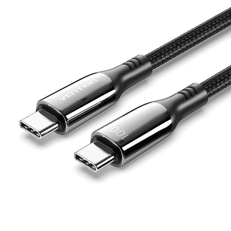 Cable USB 2.0 Tipo-C 5A 100W CTKBH/ USB Tipo-C Macho - USB Tipo-C Macho/ 2m/ Negro