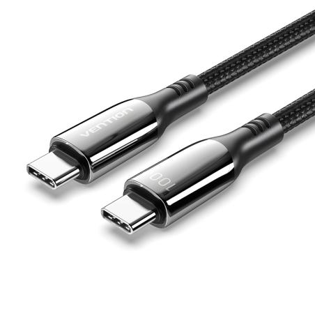 Cable USB 2.0 Tipo-C 5A 100W CTKBH/ USB Tipo-C Macho - USB Tipo-C Macho/ 2m/ Negro