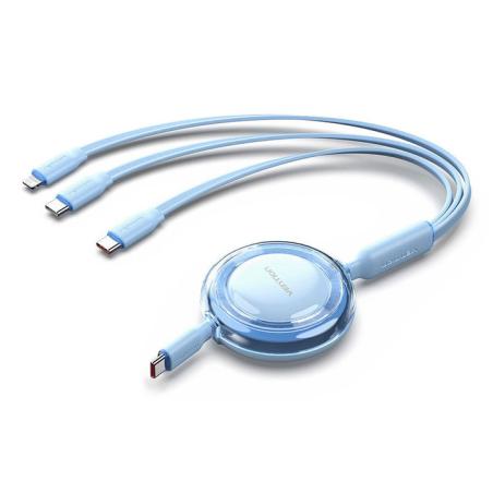 TRKSBE cable USB USB 2.0 1,1 m USB C USB C/Lightning 100 W Azul
