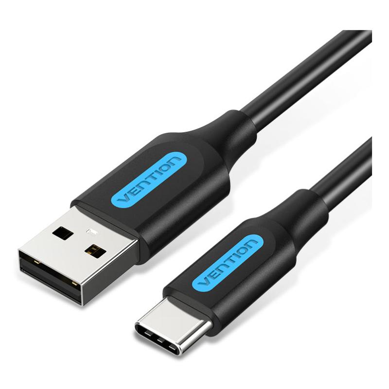 COKLF cable USB USB 2.0 1 m USB A USB C 0,48 Gbit/s Gris, Negro