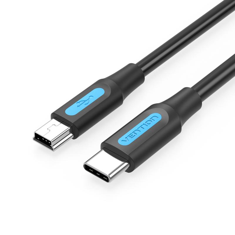 Cable USB 2.0 Tipo-C COWBG/ USB Tipo-C Macho - MiniUSB Macho/ 1.5m/ Negro