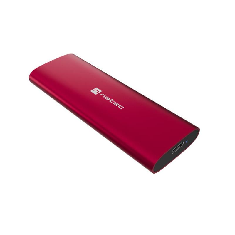 RHINO M.2 NVME LITE Caja externa para unidad de estado sólido (SSD) Rojo