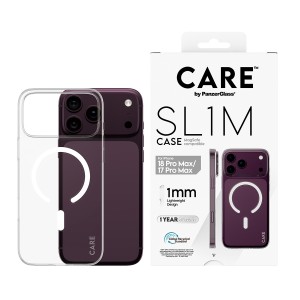 PanzerGlass CARE™ by ® SL1M Case Transparent w. MagSafe iPhone 18 Pro Max | 17 Pro Max funda para teléfono móvil Transparente