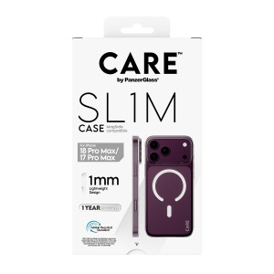 PanzerGlass CARE™ by ® SL1M Case Transparent w. MagSafe iPhone 18 Pro Max | 17 Pro Max funda para teléfono móvil Transparente