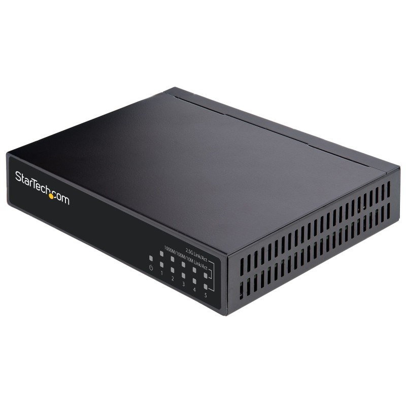 StarTech.com Switch Conmutador de Red Ethernet no Gestionado de 2,5G - Gigabit de 5 Puertos no Gestionado 2.5GBASE-T - de
