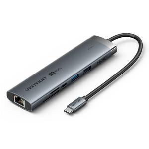 TGVHB hub de interfaz USB Tipo C 5000 Mbit/s Gris