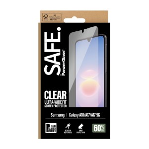 PanzerGlass SAFE. by ® Screen Protector Samsung Galaxy A18 | A17 | A17 5G | Ultra-Wide Fit w. EasyAligner Protector de pantalla