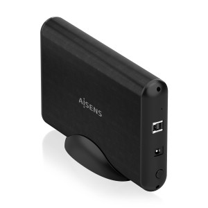 AISENS Caja externa 3,5" SATA a USB3.0   USB3.1 Gen1, negra
