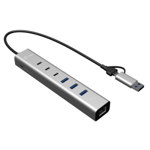 i-tec USB-C USB-A Metal HUB 6 port (3x USB-C, 3x USB-A), LAN, Power Delivery 85W