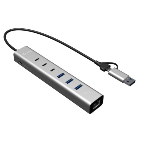 i-tec USB-C USB-A Metal HUB 6 port (3x USB-C, 3x USB-A), LAN, Power Delivery 85W