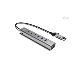i-tec USB-C USB-A Metal HUB 6 port (3x USB-C, 3x USB-A), LAN, Power Delivery 85W