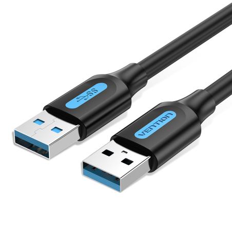 Cable USB 3.0 CONBF/ USB Macho - USB Macho/ 1m/ Negro
