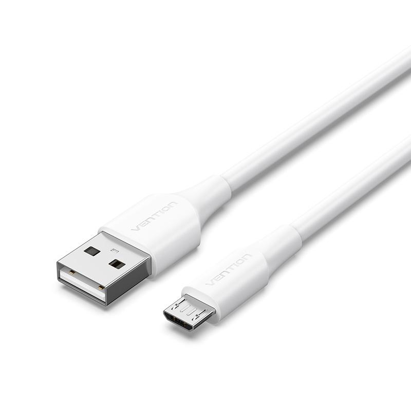 Cable USB 2.0 CTIWI/ USB Macho - MicroUSB Macho/ 3m/ Blanco