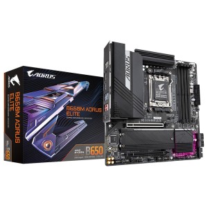 GIGABYTE B650M AORUS ELITE Placa base - Compatible con procesadores AMD Ryzen 9000, VRM de 12+2+2 fases, hasta 8000 MHz DDR5,