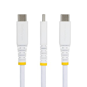 StarTech.com Cable Cargador USB-A a USB-C de 15cm - 15W 3A - Cable USB a Tipo C de Carga Rápida Trenzado de Nailon -